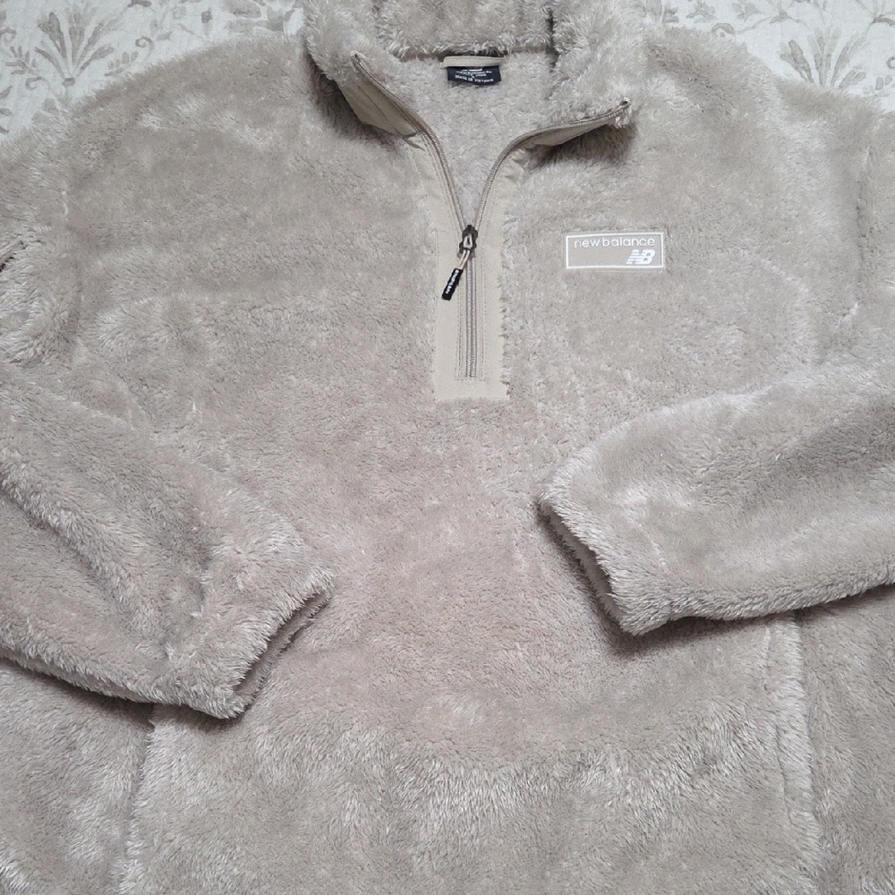 New Balance Women's Zip Up Sweater in Cream